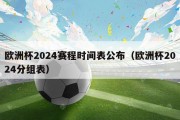 欧洲杯2024赛程时间表公布（欧洲杯2024分组表）