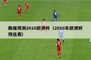 戴维预测2016欧洲杯（2016年欧洲杯预选赛）